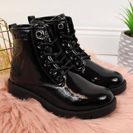 Botas bovver pretas de menina Big Star II374045 preto preto 2