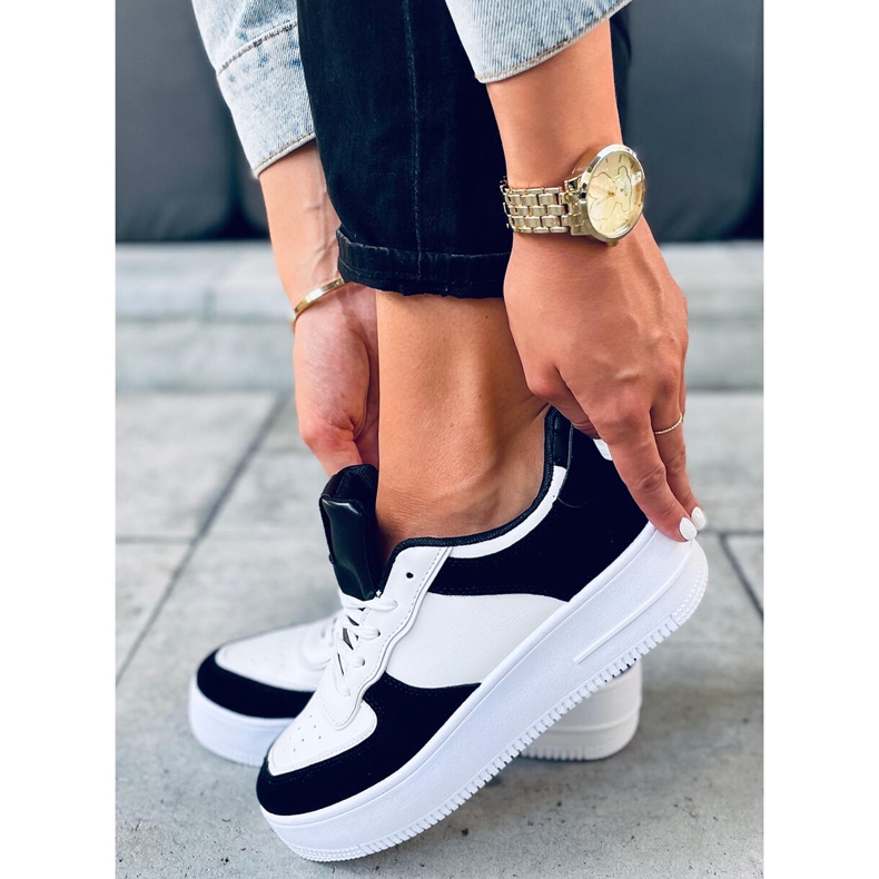 BM Tênis esportivo feminino Zetto Black branco preto 1