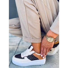 Calçado esportivo para mulher Glovi Camel marrom multicolorido 1