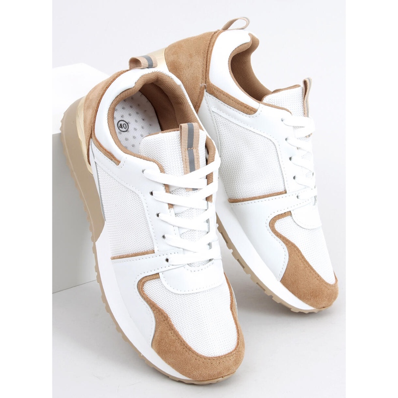 Treinadores Montse Khaki branco cáqui 2
