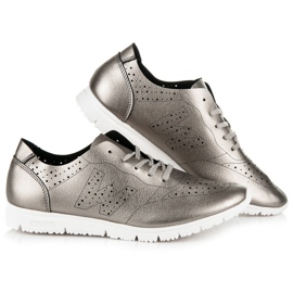 Tênis prateados cinza 1