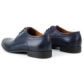 Kampol Sapatos formais masculinos 334/54 azul marinho 4