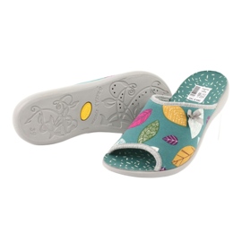 Sapatos femininos Befado pu 254D103 verde 3