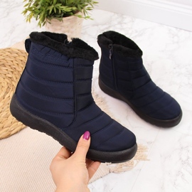 Botas de neve impermeáveis ​​com fecho NEWS azul marinho 2
