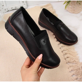 Sapatos femininos de couro confortáveis ​​​​preto Filippo 2