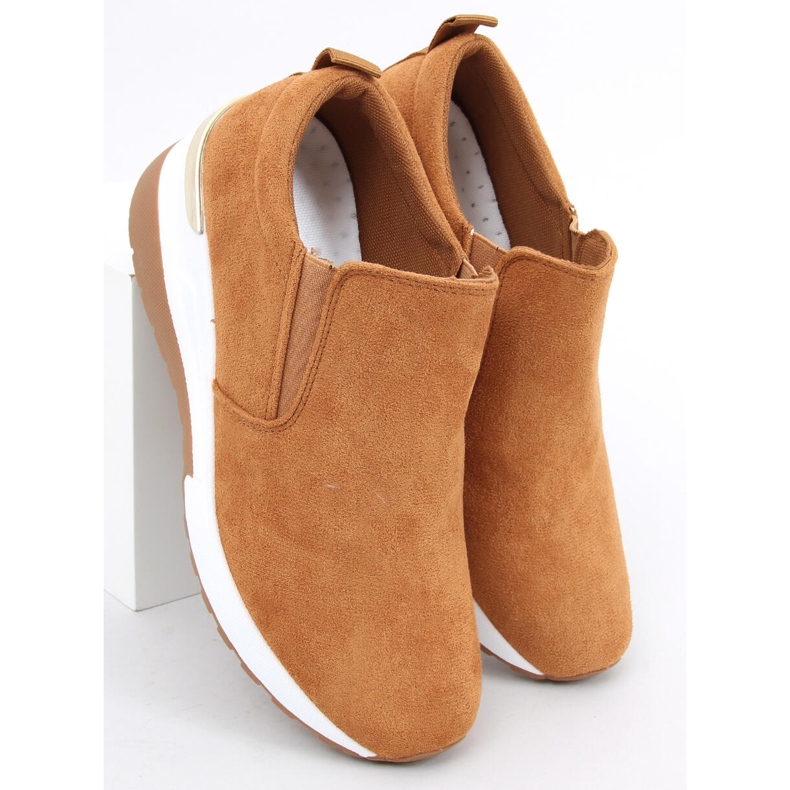 Sapatos de cunha Biflo Camel marrom 2