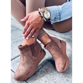 Sapatos de cunha Florens Khaki bege 1