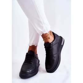 PG1 Tênis esportivo clássico de couro Jennys preto 2