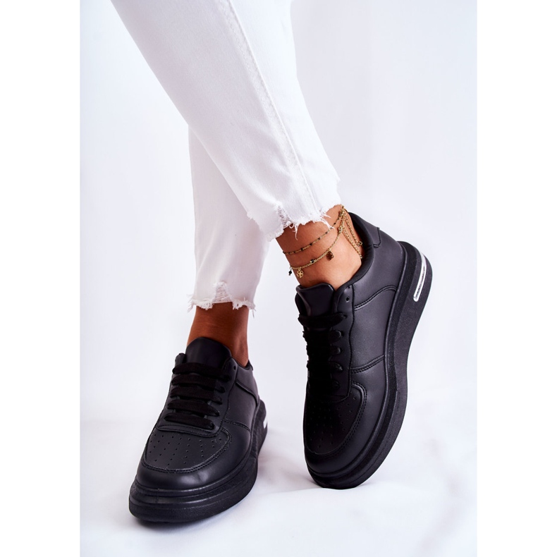 PG1 Tênis esportivo clássico de couro Jennys preto 2