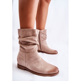 PG1 Botas femininas de camurça bege Venis 1
