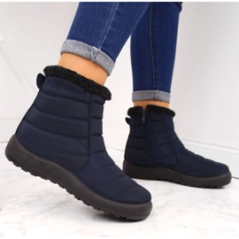 Botas de neve impermeáveis ​​com zíper News W EVE181B azul marinho 2
