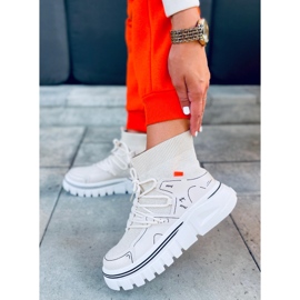 Calçado desportivo com meia Malin Beige bege 1