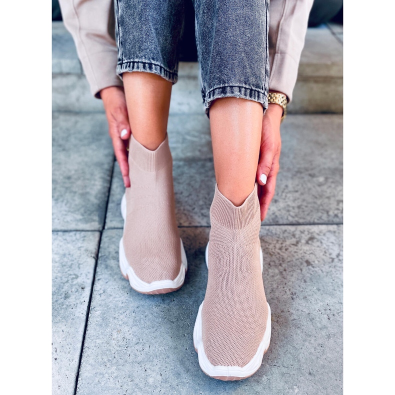 Meias Nova Khaki até o tornozelo bege 1