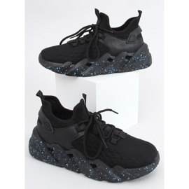 Indu sapatos esportivos de meia preta preto 2