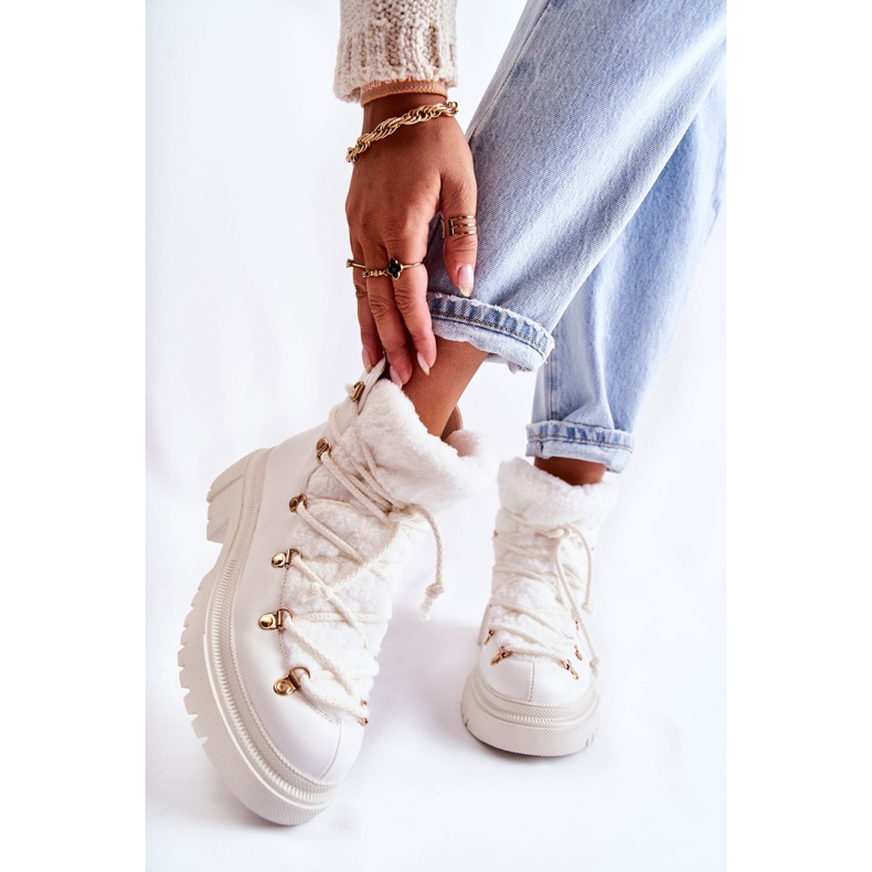 PS1 Botas quentes de couro ecológico Arisa branca branco 1 PS1 Botas quentes de couro ecológico Arisa branca branco 1