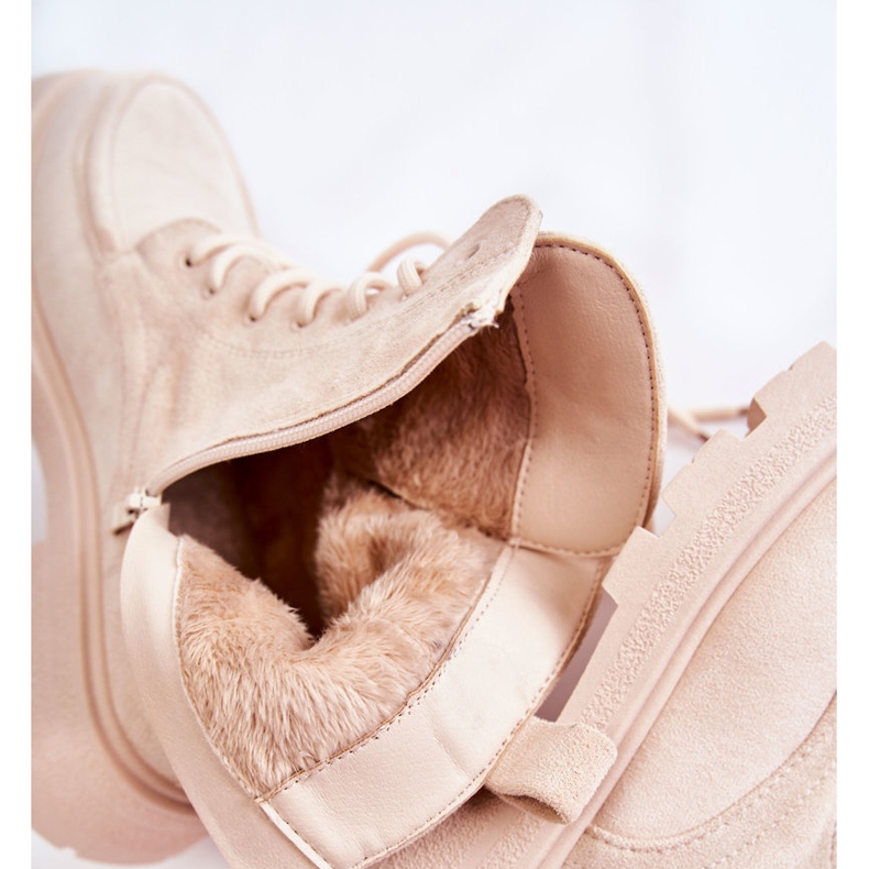 Botins femininos de camurça bege Vanita 1 Botins femininos de camurça bege Vanita 1