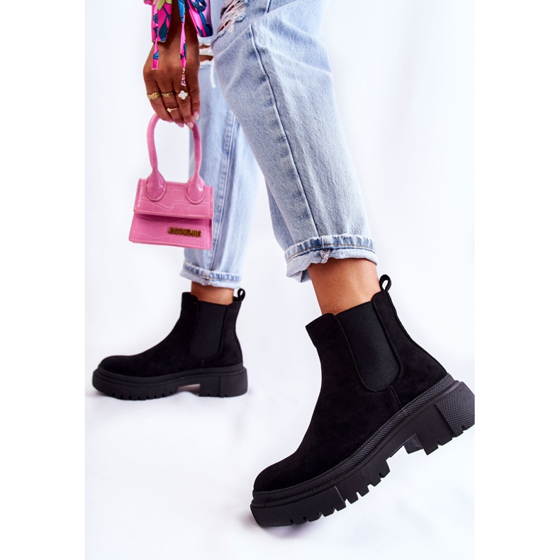 PS1 Botas de trabalho de camurça preta Lorea preto 2