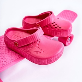 Chinelos leves infantis Kroks Big Star II375006 Fuchsia rosa 2 Chinelos leves infantis Kroks Big Star II375006 Fuchsia rosa 2