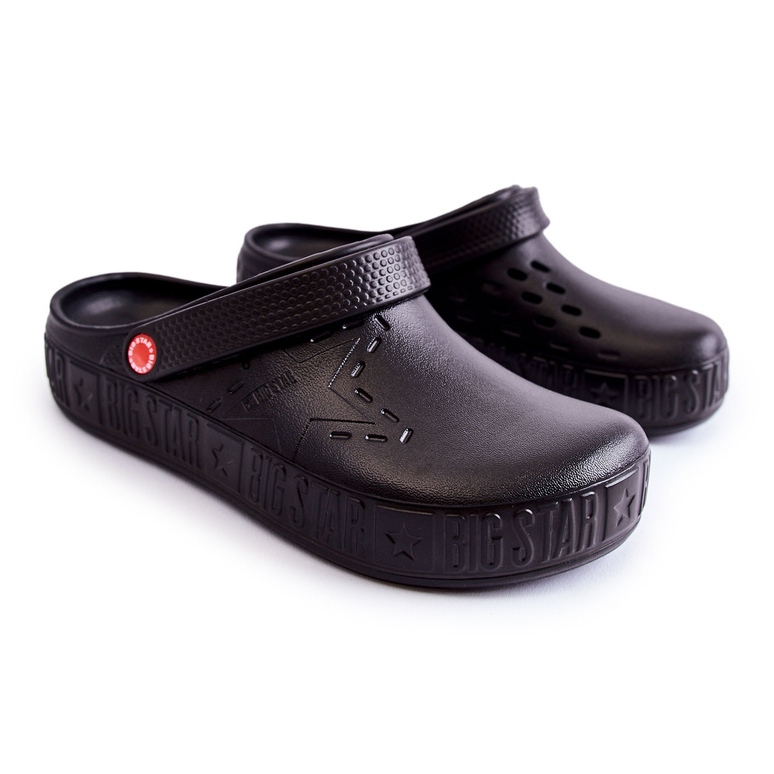 Chinelos leves masculinos Kroks Big Star II175001 preto 1