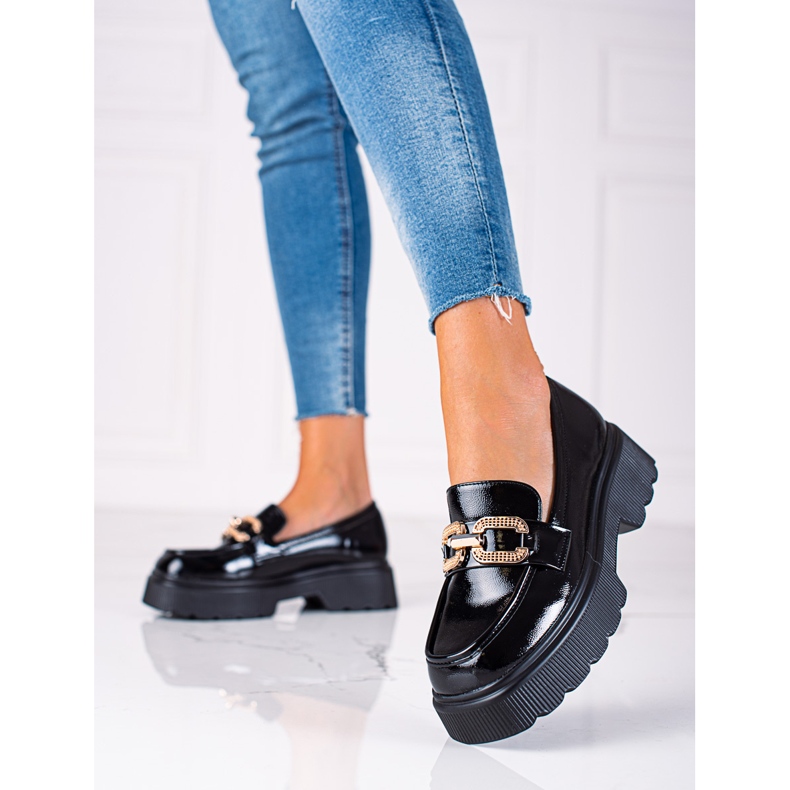 Tênis Vinceza lacado preto 1