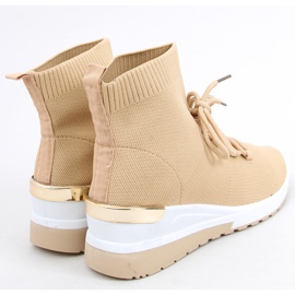 Tênis Katrin Khaki com meia bege 2 Tênis Katrin Khaki com meia bege 2