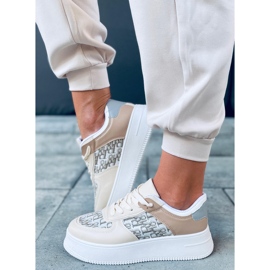 Tênis esportivo feminino Hiver Bege 1