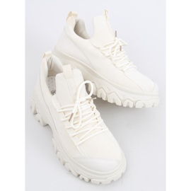 Sapatos esportivos Huggy Beige de alta sola bege 2