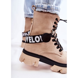 PS1 Botas altas de camurça com aquecimento bege Danity castanho 1