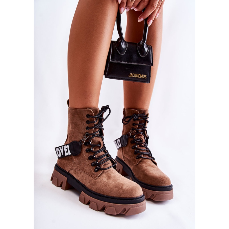 PS1 Botas altas de camurça com aquecimento marrom Danity 1