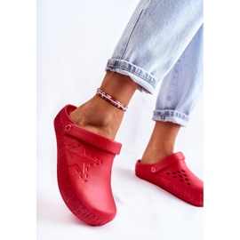 Chinelos leves femininos Kroks Big Star II275004 Vermelho 2