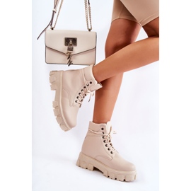 Botas Femininas Botas Flavin Bege Claro Quente 2