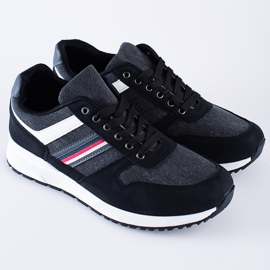 Sapatos esportivos masculinos Shelovet confortáveis ​​e pretos 1