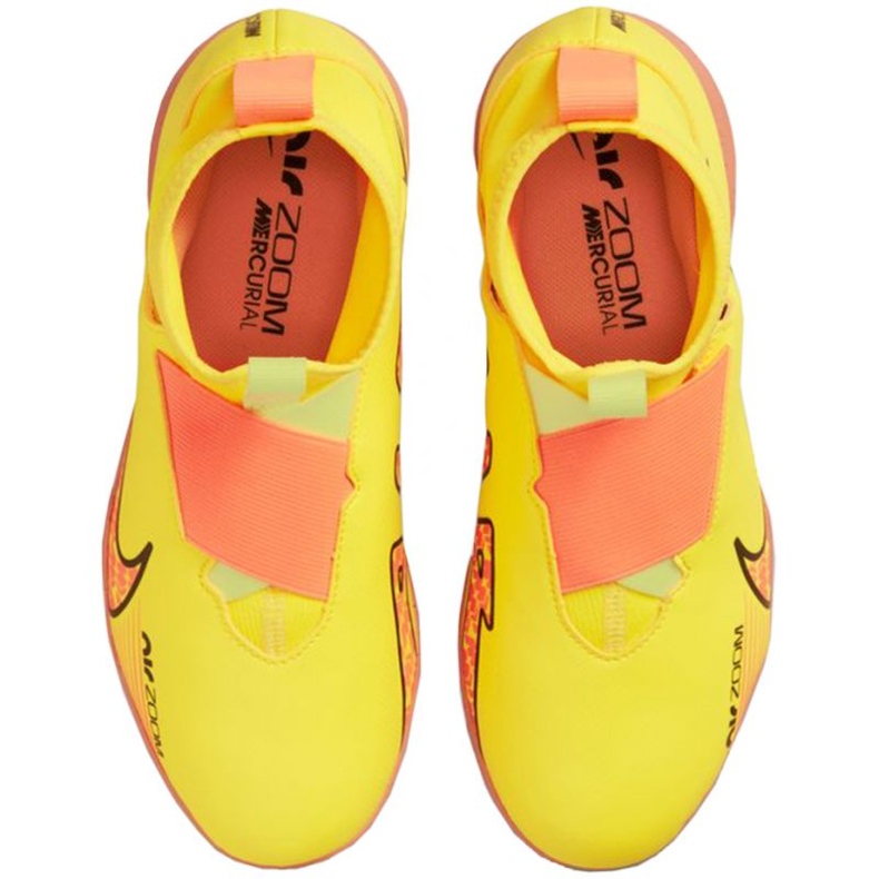 Chuteira de futebol Nike Zoom Mercurial Superfly 9 Academy Ic Jr DJ5615 780 amarelo amarelos 1