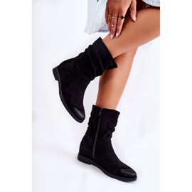 PG1 Botas femininas de camurça preta Venis preto 2