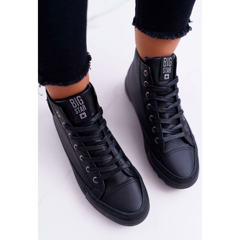 Tênis feminino Big Star High Ward Preto EE274110 2