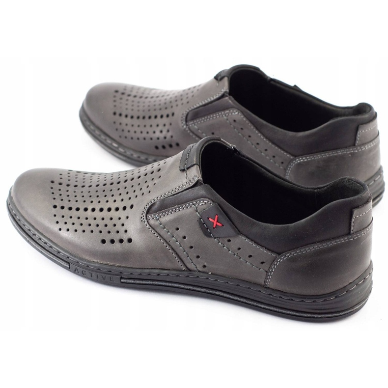 Polbut Brogues masculino 401 verão cinza 1