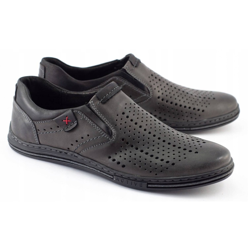 Polbut Brogues masculino 401 verão cinza 2