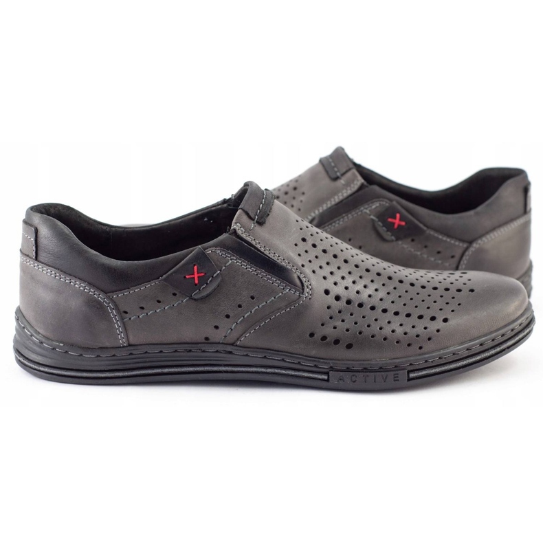 Polbut Brogues masculino 401 verão cinza 4