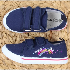 Atletico Sneakers atlético azul marinho com velcro para menina 2