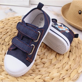 Atletico Tênis infantil Atlético denim com velcro azul 2