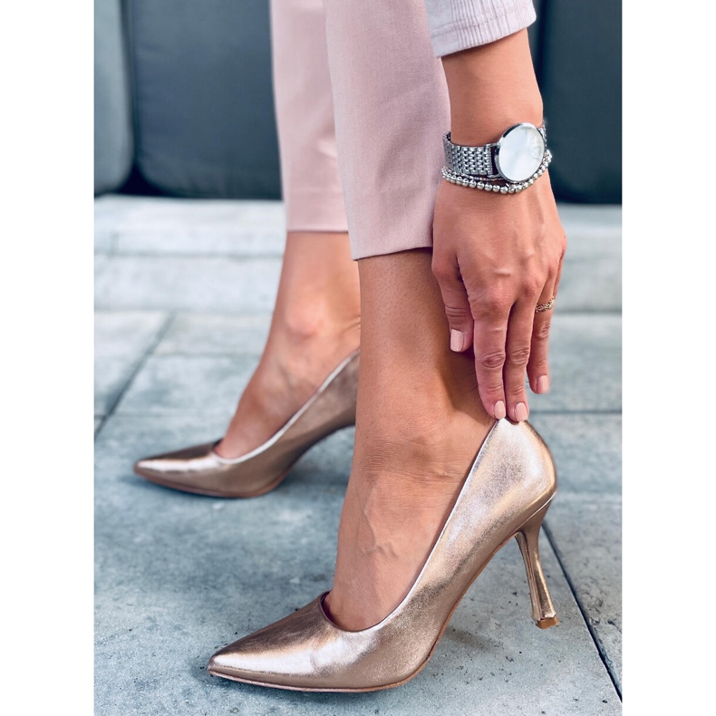 Sapatilhas femininas em grão Aurora Champagne rosa 1