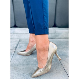 Sapatos de salto alto para mulher Aurora Gold dourado 1