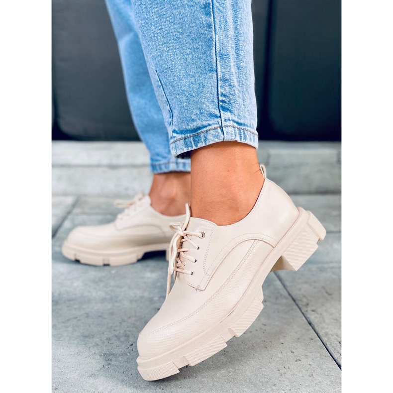 Mocassins com sola alta Unna Beige bege 1