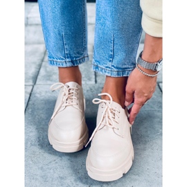 Mocassins com sola alta Unna Beige bege 2