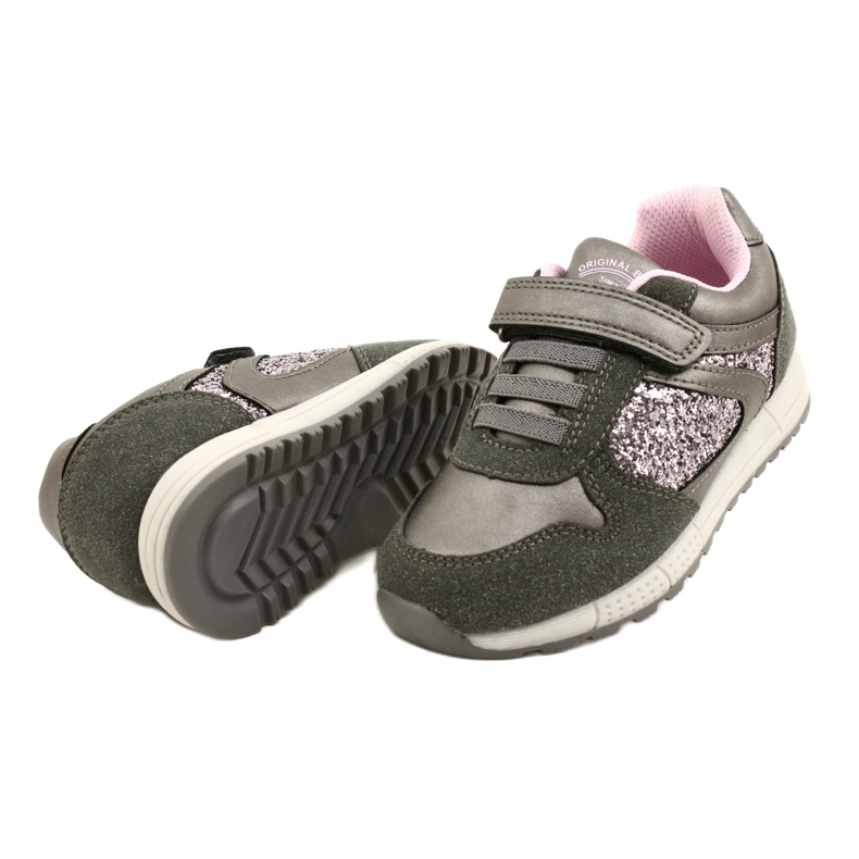 American Club ES40 Grey-Silver Sapatos esportivos infantis cinza 3