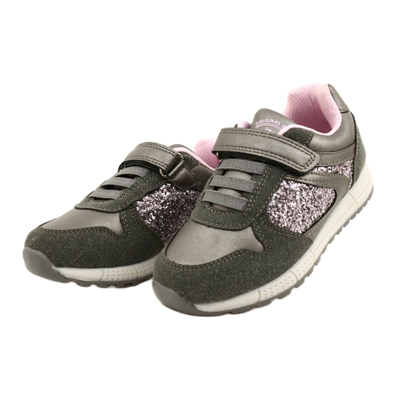 American Club ES40 Grey-Silver Sapatos esportivos infantis cinza 2