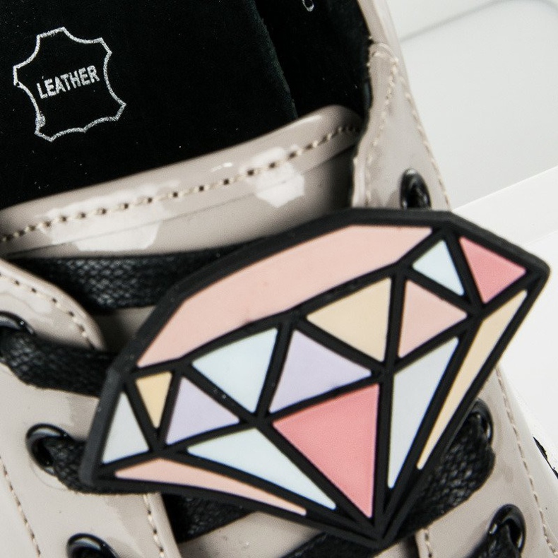 Betler Tênis lacado diamante cinza 1