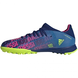 Chuteiras Adidas X Speedflow Messi.3 Tf Jr FY6904 azul marinho, roxo, azul, multicolorido azul 1