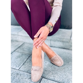 Mocassins femininos Saga Khaki bege 1