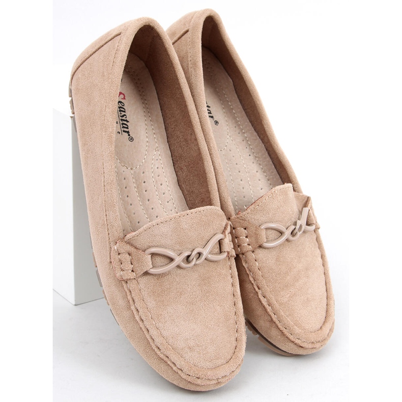 Mocassins femininos Saga Khaki bege 2